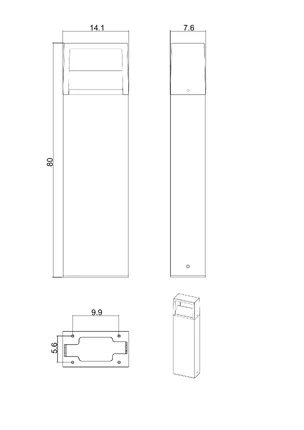 Ландшафтный светильник Arte Lamp LIVERPOOL A1328PA-1BK